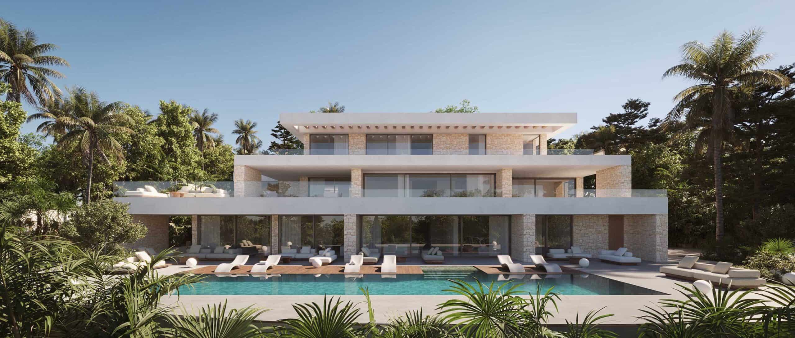 Villa Sierra Blanca durante la fase construida